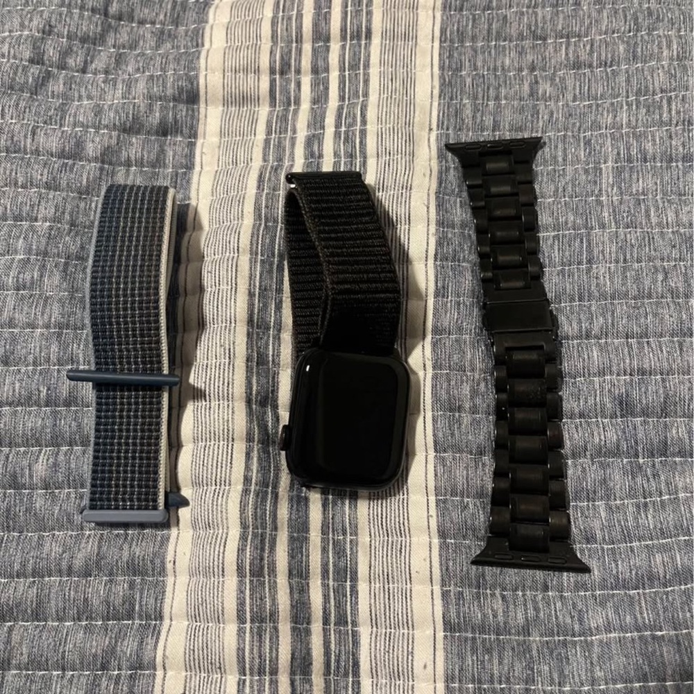Black Apple Watch with Interchangeable Bands